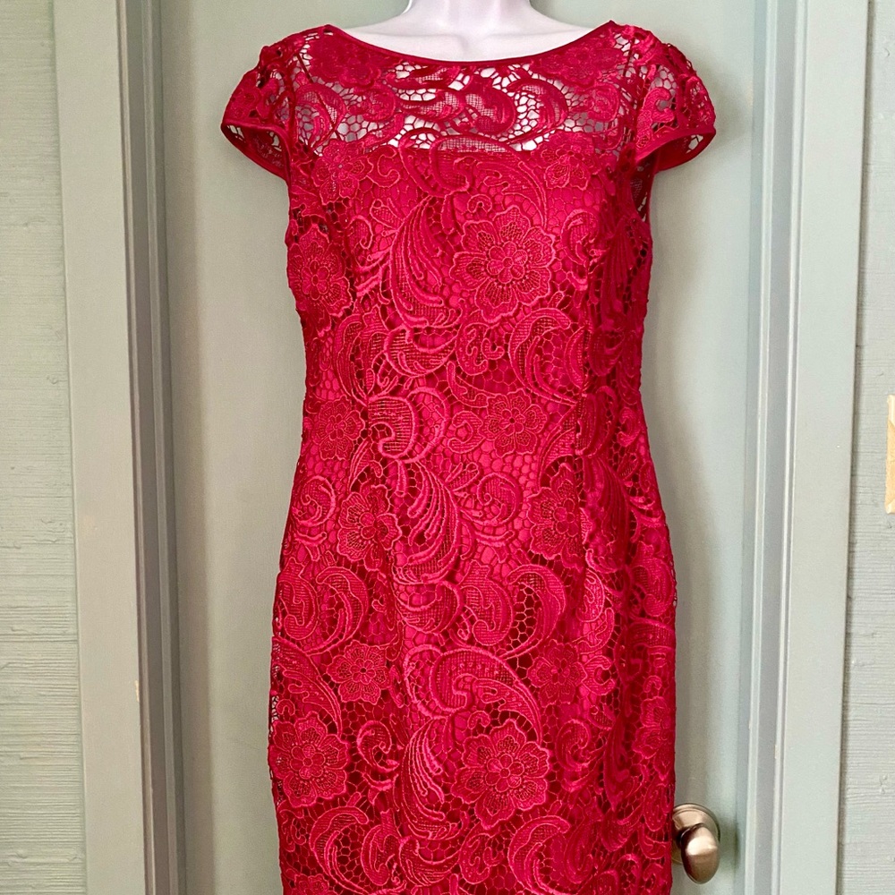 Gorgeous fuchsia lace dress